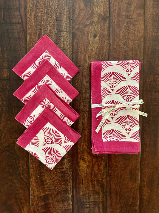 Fanfare Maroon Dinner & Cocktail Napkin Bundle