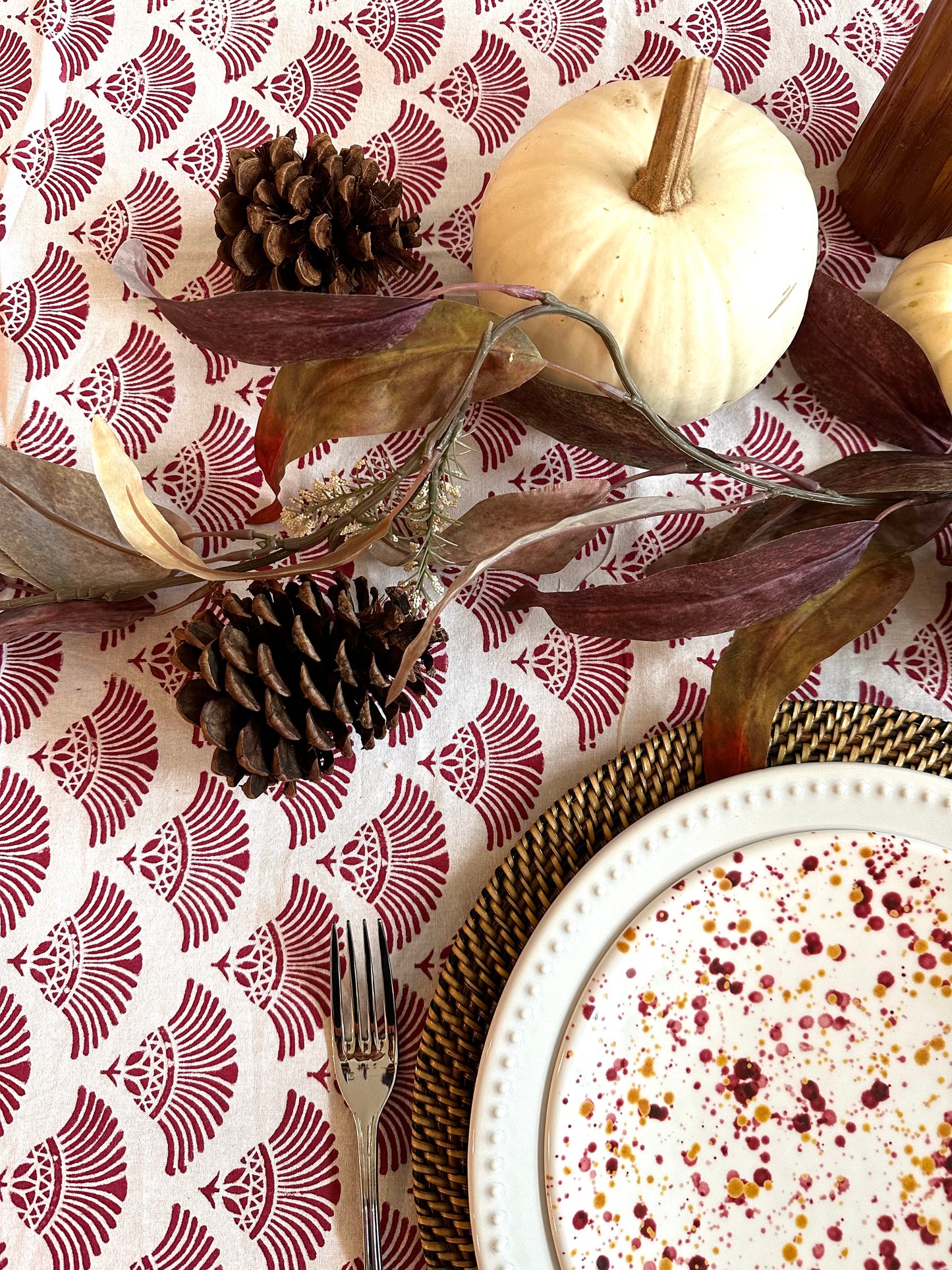 Fanfare Maroon Tablecloth