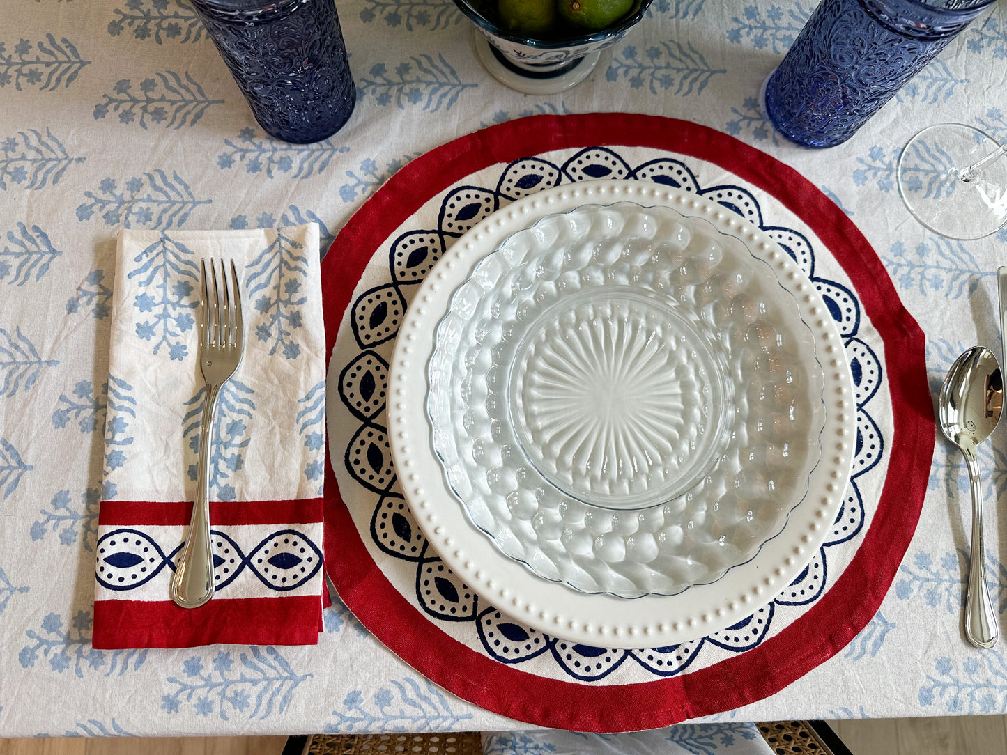 Oxford Red Placemats (4)