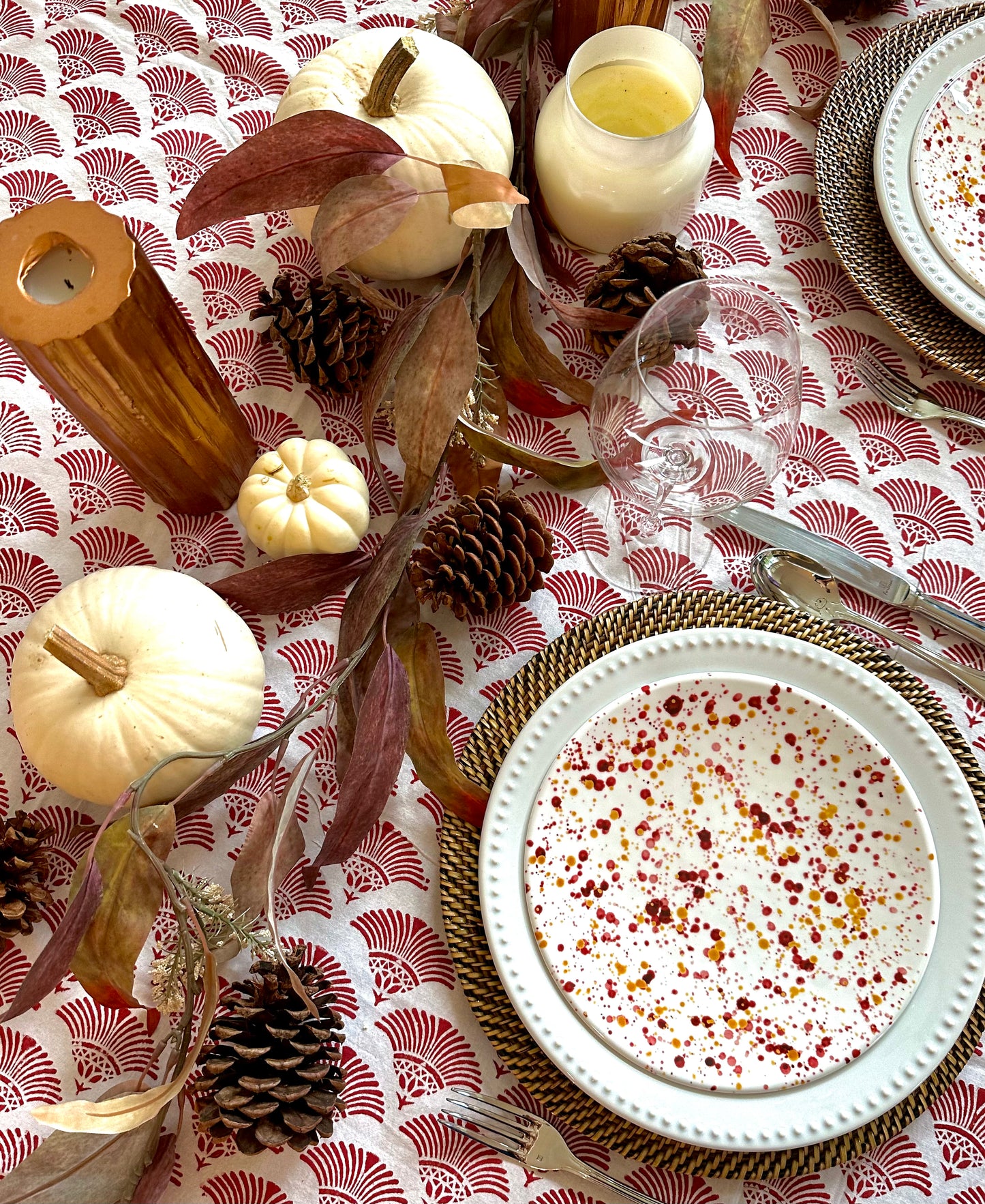 Fanfare Maroon Tablecloth