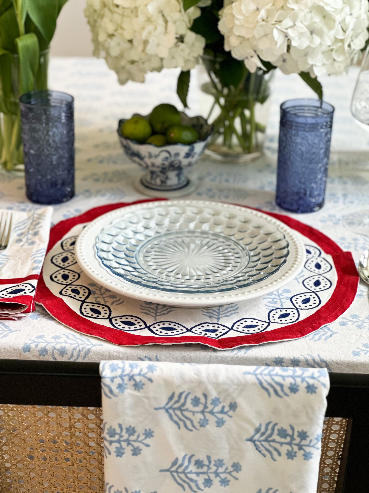 Oxford Red Tablecloth