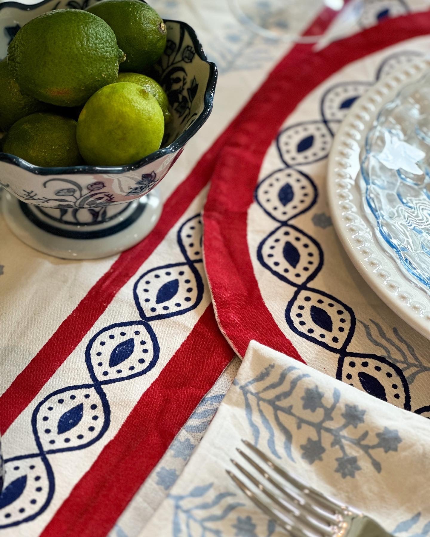 Oxford Red Table Runner