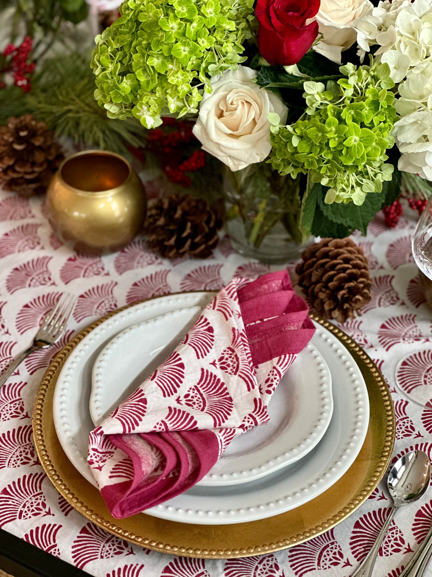 Fanfare Maroon Tablecloth