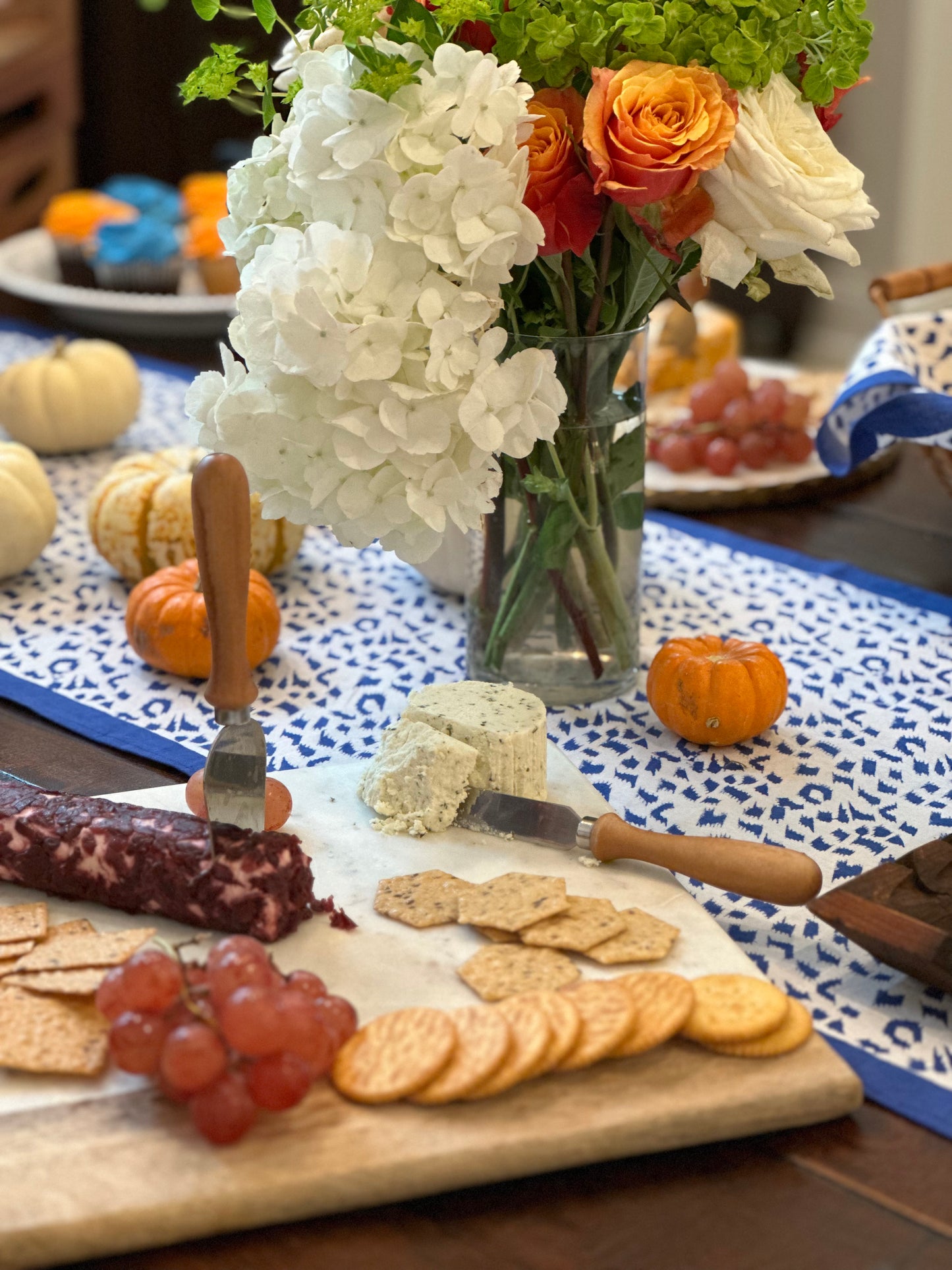 Roar Blue Table Runner