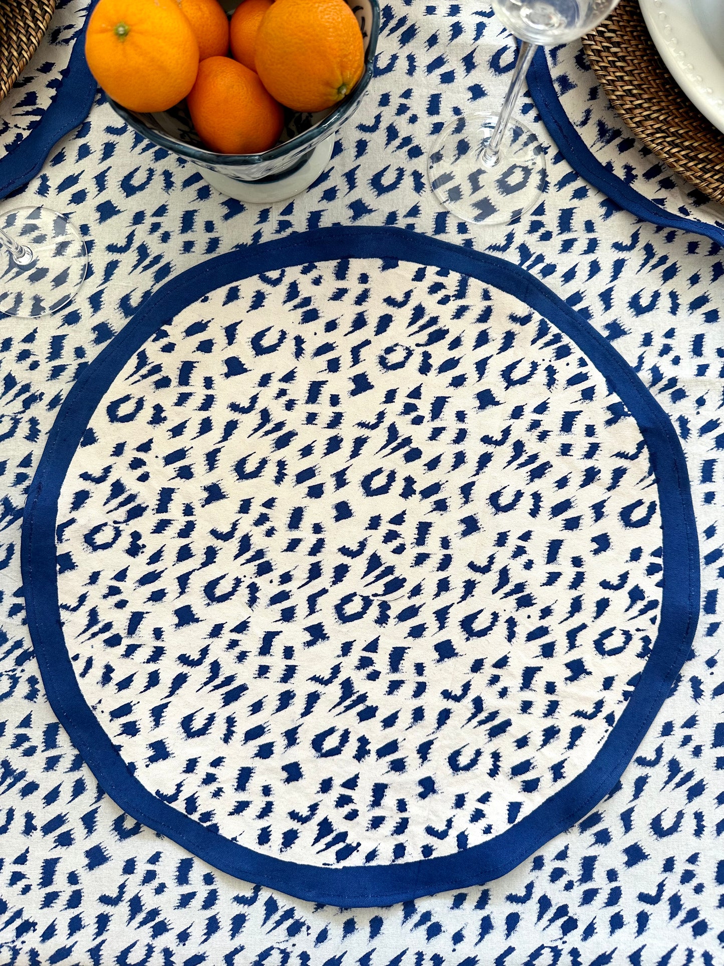 Roar Blue Round Placemats (4)