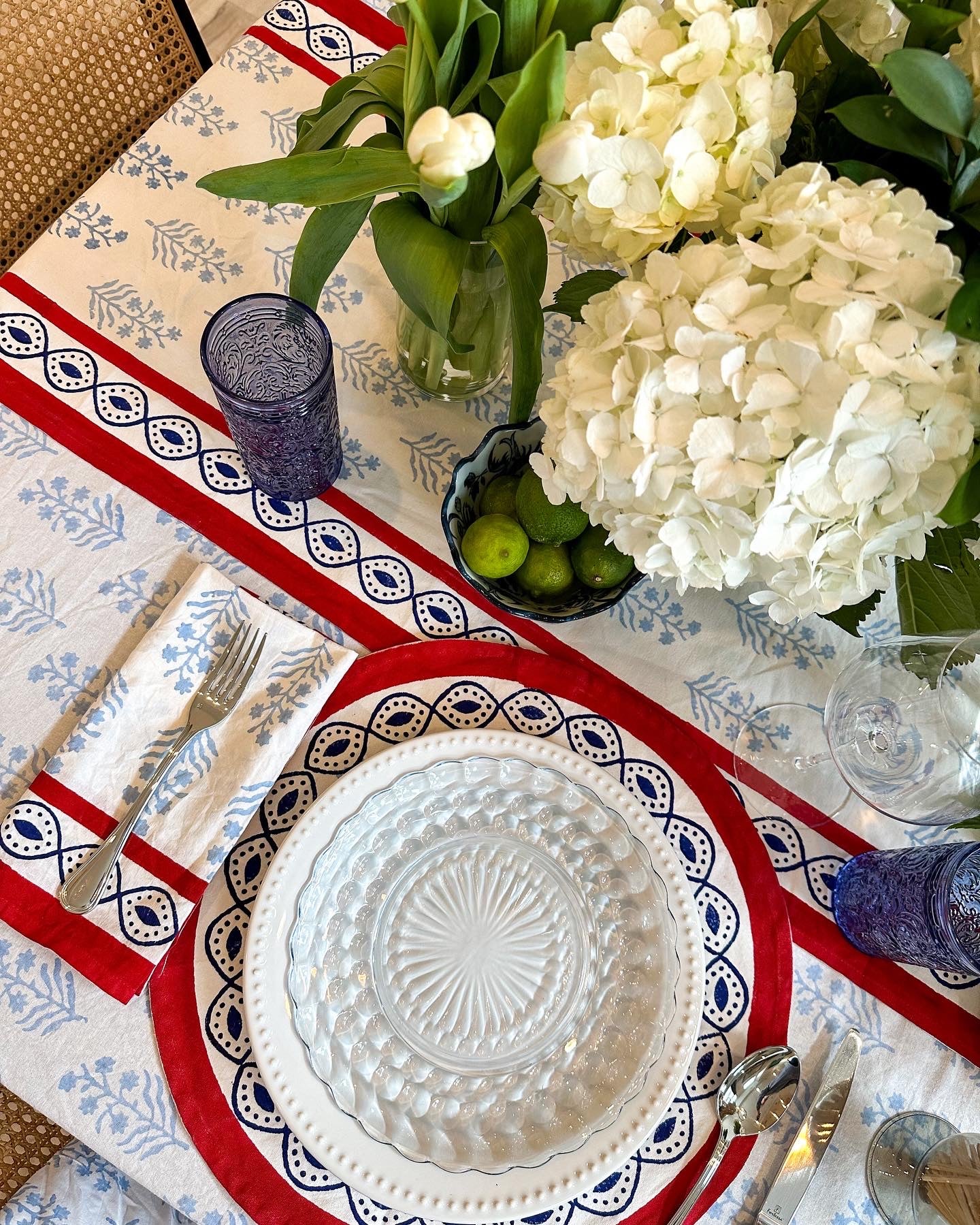 Oxford Red Table Runner