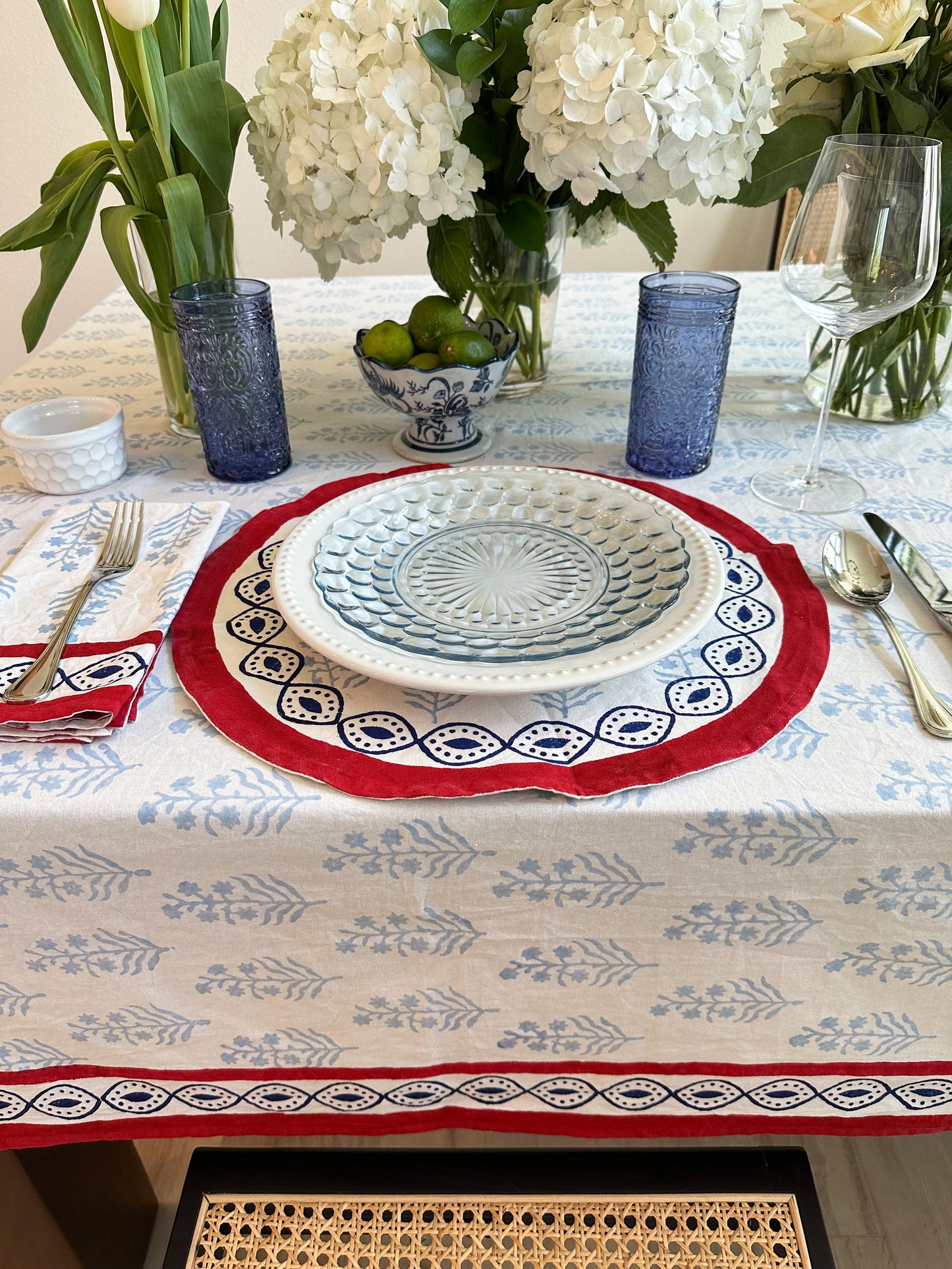 Oxford Red Tablecloth