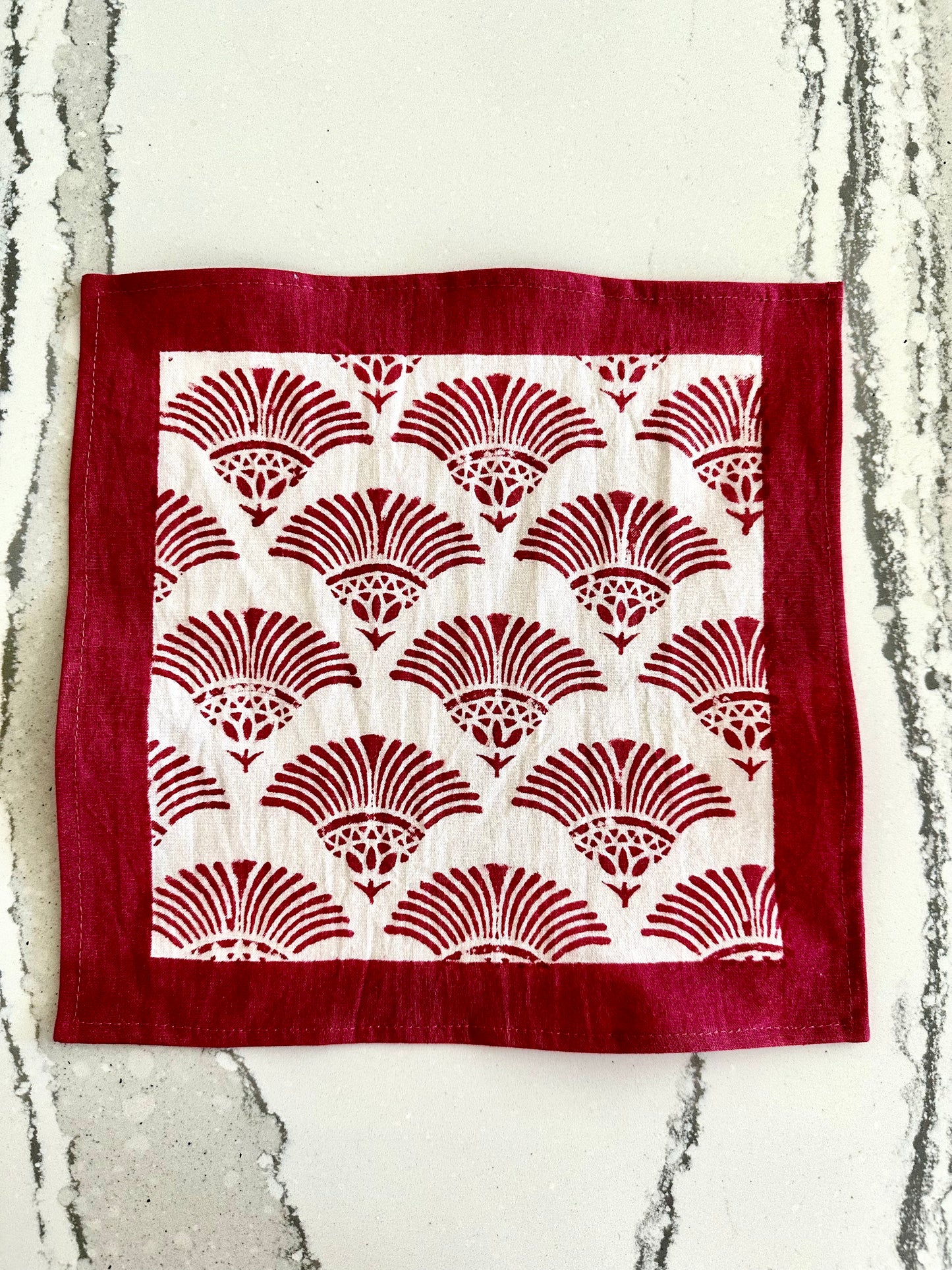 Fanfare Maroon Cocktail Napkins