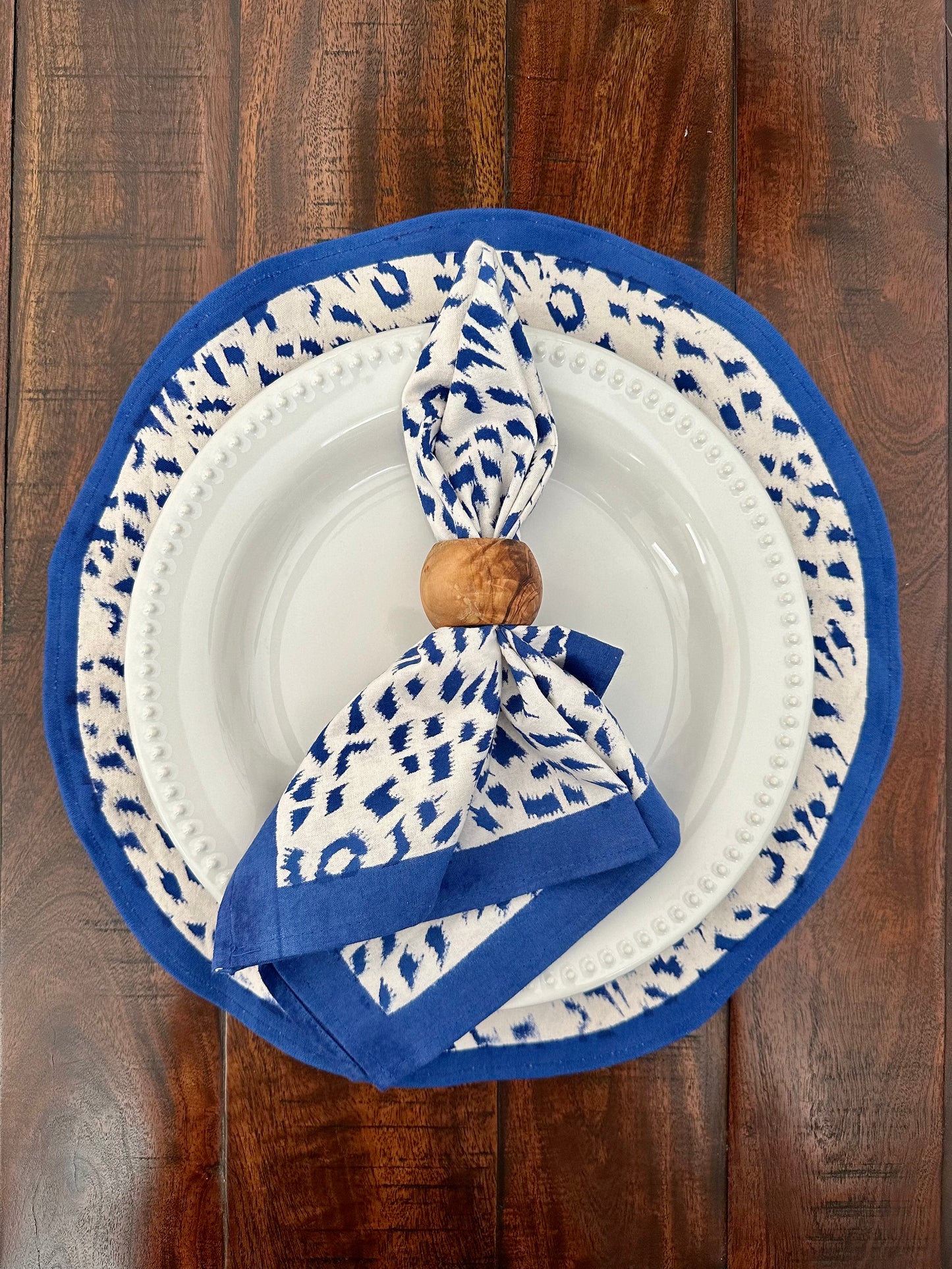 Roar Blue Round Placemats (4)