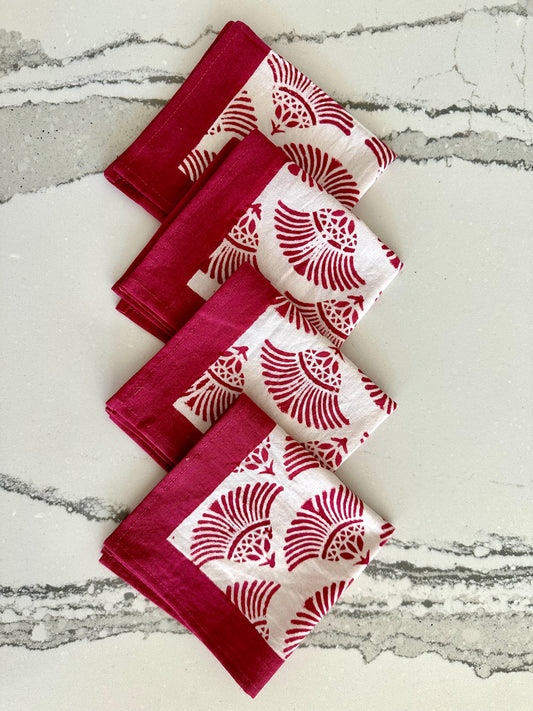 Fanfare Maroon Cocktail Napkins