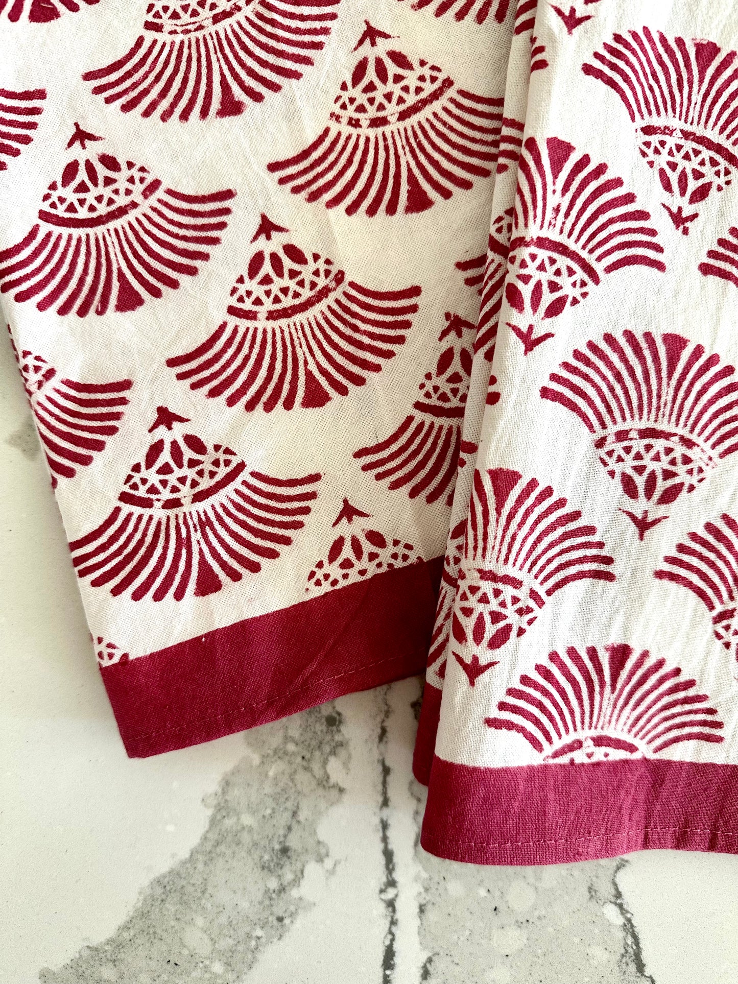 Fanfare Maroon Tea Towels (2)