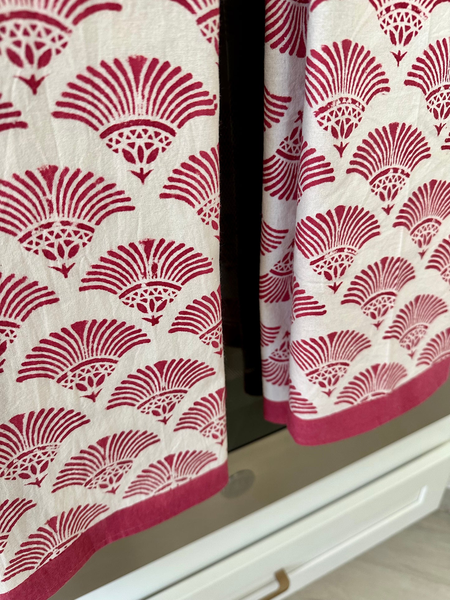 Fanfare Maroon Tea Towels (2)