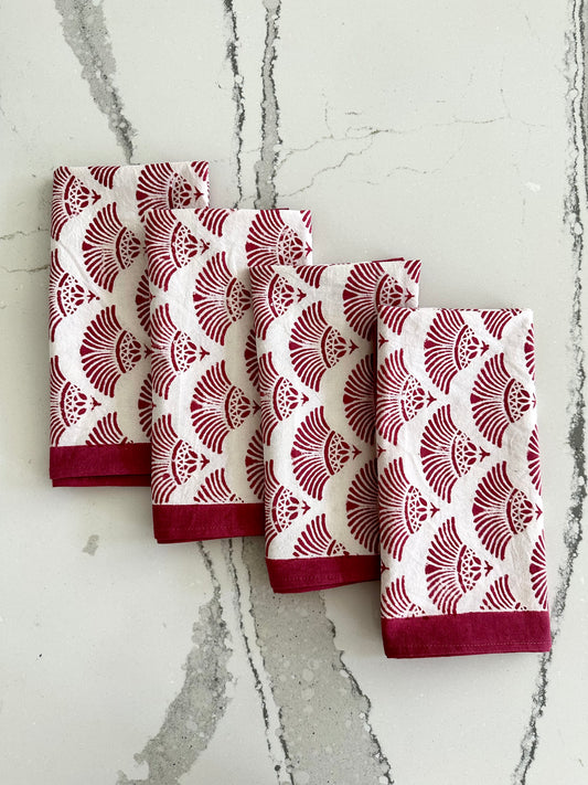 Fanfare Maroon Dinner Napkins