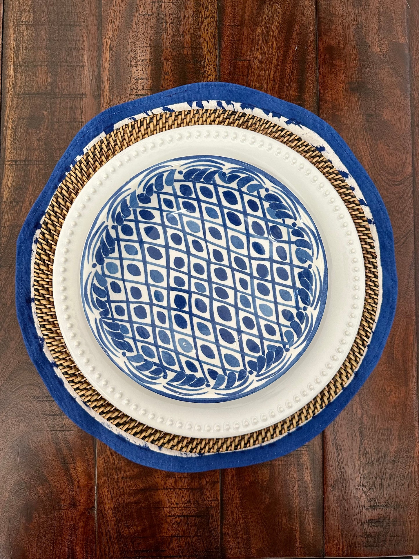 Roar Blue Round Placemats (4)