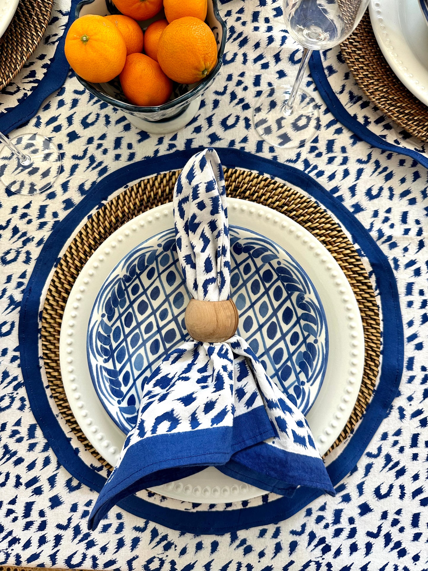 Roar Blue Round Placemats (4)